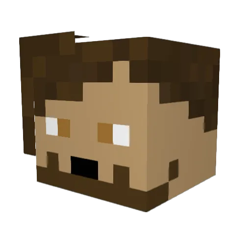 Nydareld Minecraft avatar head, 3D render