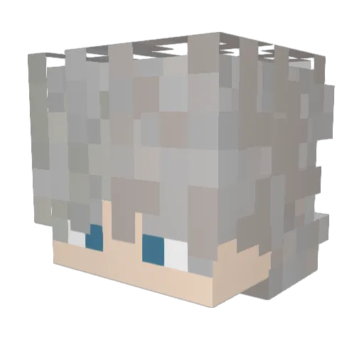 Nyddot_ Minecraft avatar head, 3D render