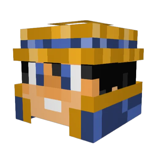 Nyderallith Minecraft avatar head, 3D render