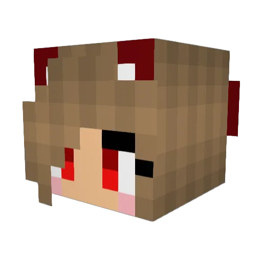 Nyehwt Minecraft avatar head, 3D render