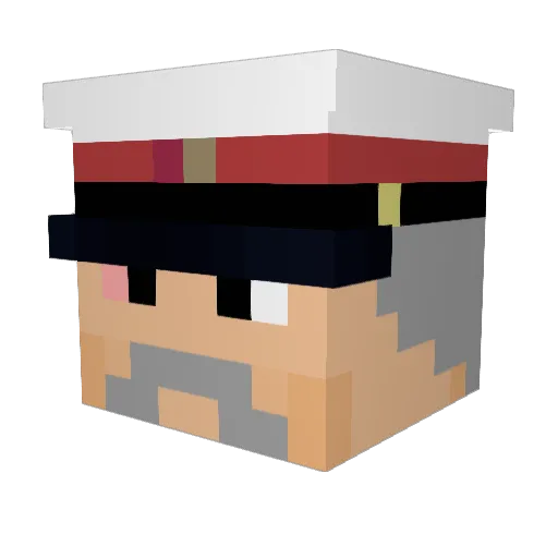 NyetBack Minecraft avatar head, 3D render