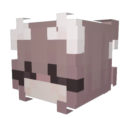 Nyeuko Minecraft avatar head, 3D render