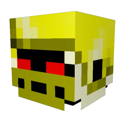 Nyft Minecraft avatar head, 3D render