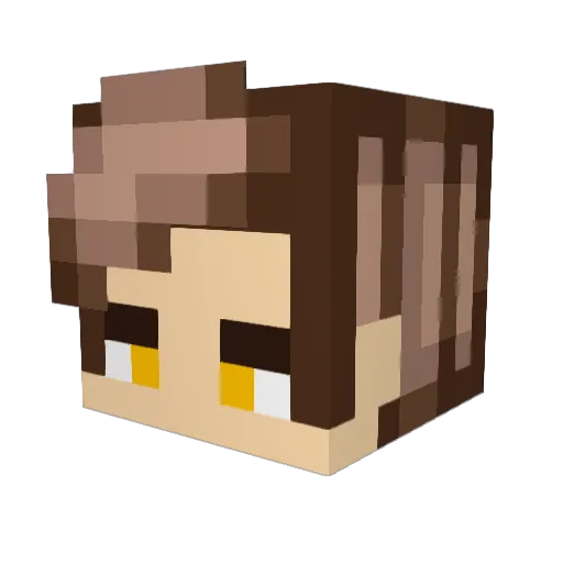Nygredo Minecraft avatar head, 3D render