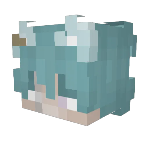 NyiCub Minecraft avatar head, 3D render