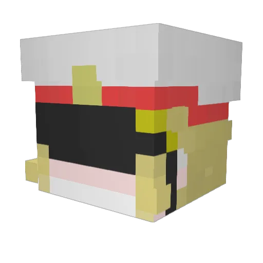 Nyiar Minecraft avatar head, 3D render