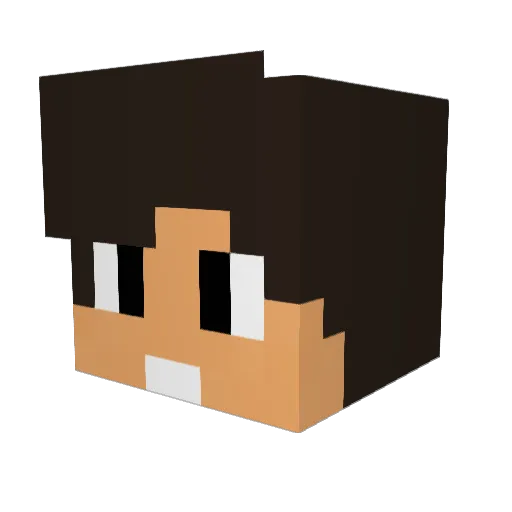 NyitraiB Minecraft avatar head, 3D render