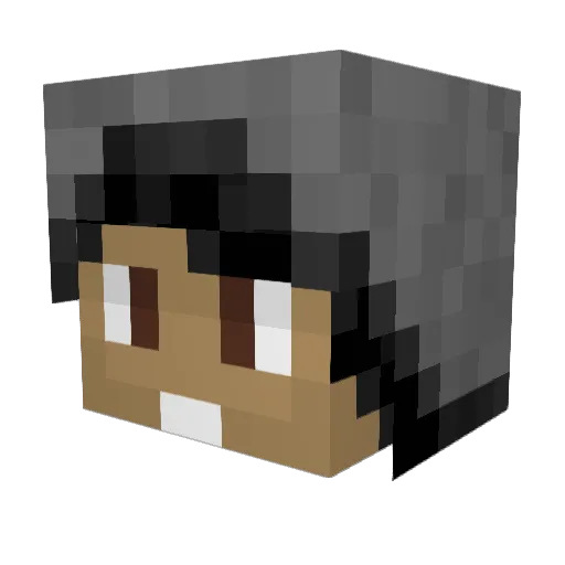 Nyixra_ Minecraft avatar head, 3D render