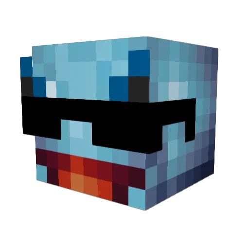 Nykaulha Minecraft avatar head, 3D render