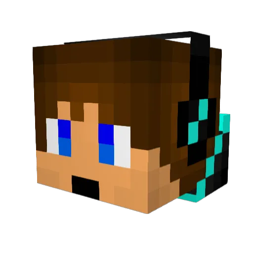 Nyke13 Minecraft avatar head, 3D render