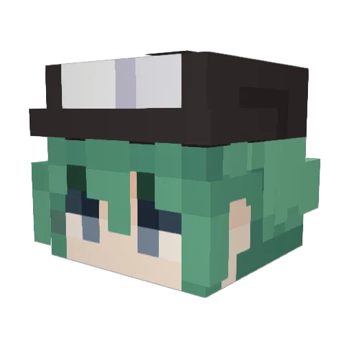 Nyklauz Minecraft avatar head, 3D render