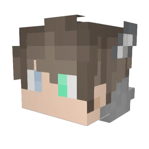 Nyko5 Minecraft avatar head, 3D render