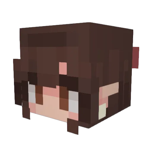 Nylada Minecraft avatar head, 3D render