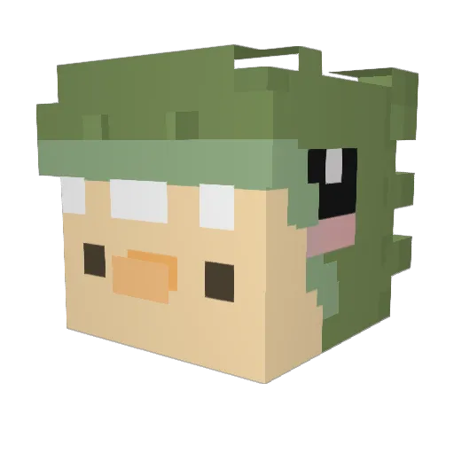 Nyletak46290 Minecraft avatar head, 3D render