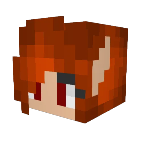 Nylith_La_Floran Minecraft avatar head, 3D render