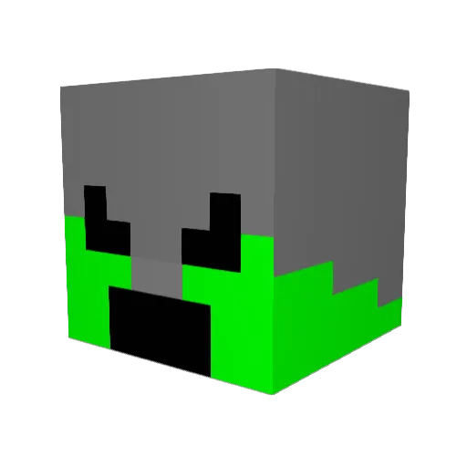 Nyllen Minecraft avatar head, 3D render