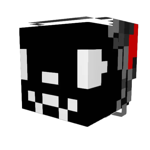 Nylofur Minecraft avatar head, 3D render