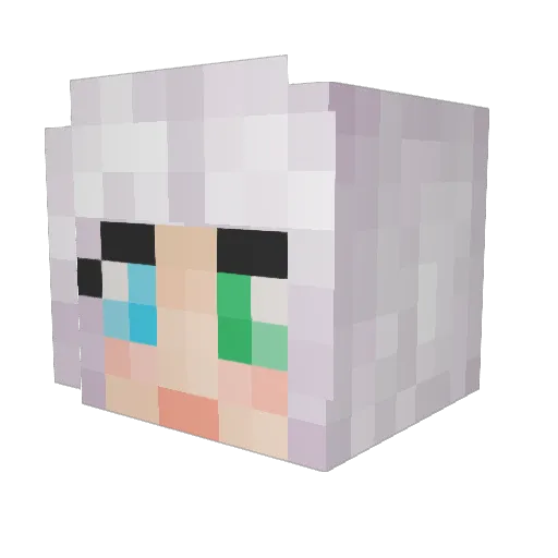 NymKatte Minecraft avatar head, 3D render