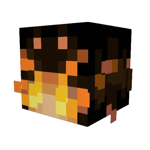 Nymelyn Minecraft avatar head, 3D render