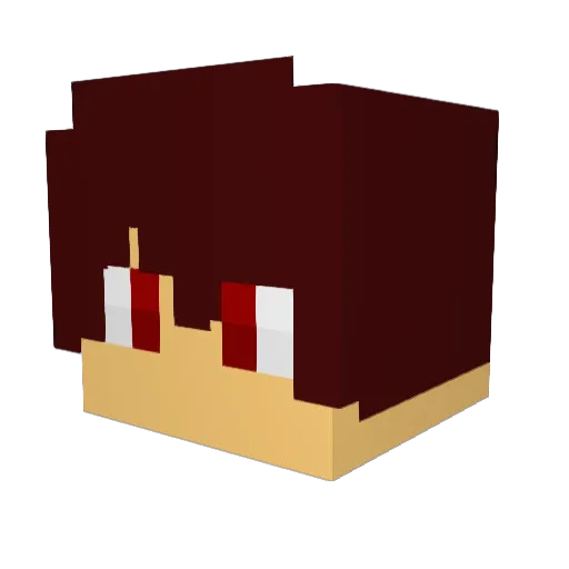 Nymoe30 Minecraft avatar head, 3D render