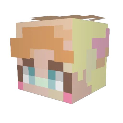 Nymph87 Minecraft avatar head, 3D render