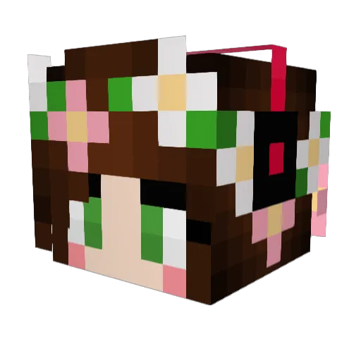 Nymphadora33 Minecraft avatar head, 3D render