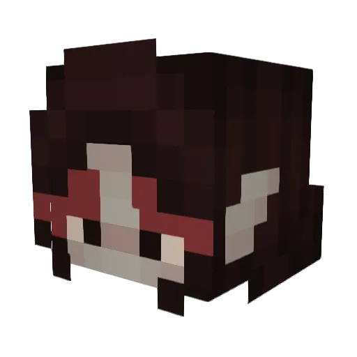 NymphaeaCaerulea Minecraft avatar head, 3D render
