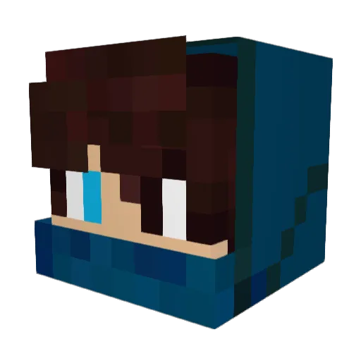 Nympheouss Minecraft avatar head, 3D render