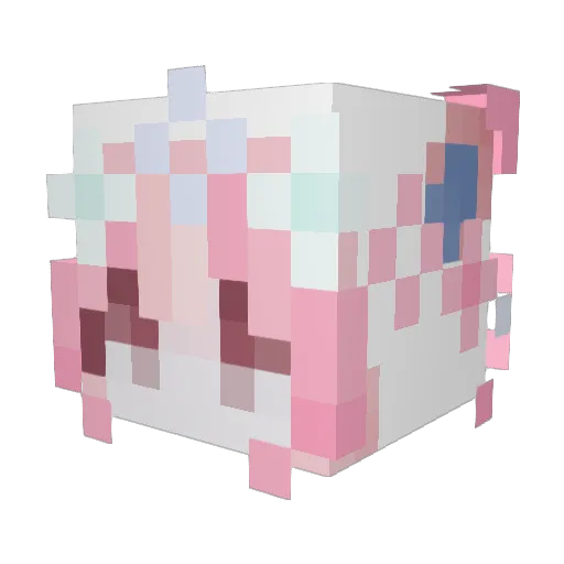 Nymphlexx Minecraft avatar head, 3D render