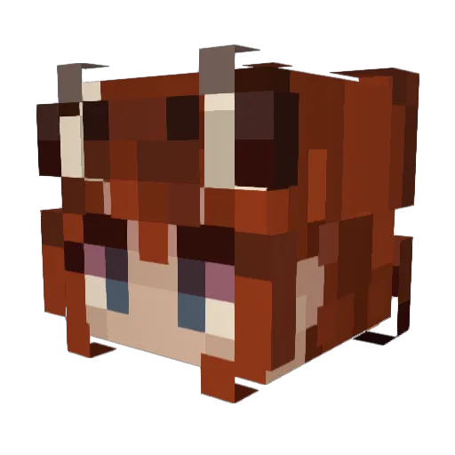 NymphyII Minecraft avatar head, 3D render