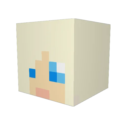 Nyn186 Minecraft avatar head, 3D render