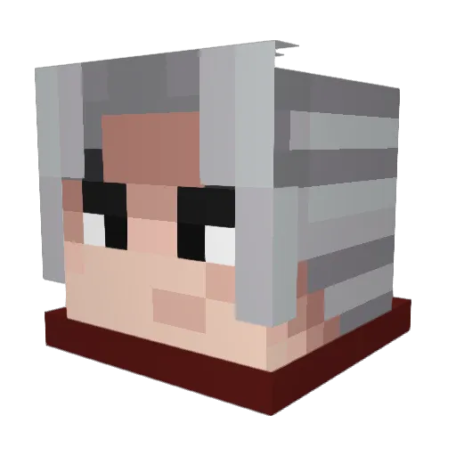Nynnf Minecraft avatar head, 3D render
