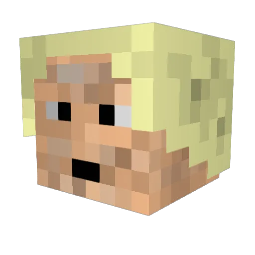 Nynxz Minecraft avatar head, 3D render