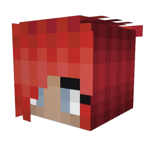 Nynzense Minecraft avatar head, 3D render