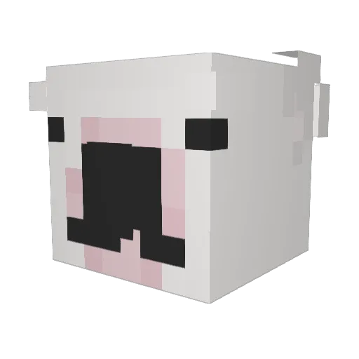 NyoHoi Minecraft avatar head, 3D render