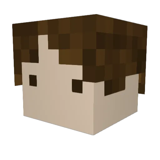 Nyogi Minecraft avatar head, 3D render