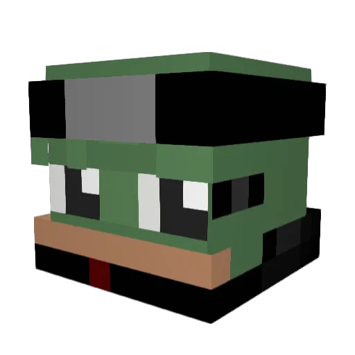 Nyokiii Minecraft avatar head, 3D render