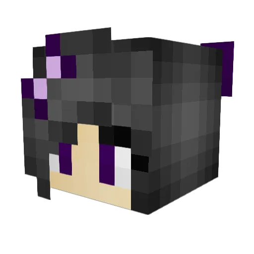 Nyomii Minecraft avatar head, 3D render