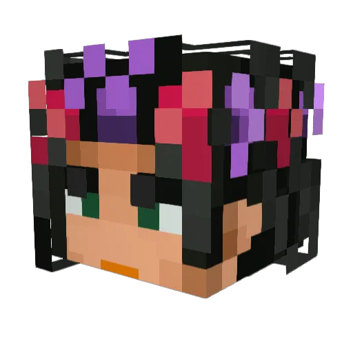 Nyomii_ Minecraft avatar head, 3D render