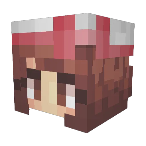 Nyoomers Minecraft avatar head, 3D render