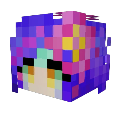 Nyoooooom Minecraft avatar head, 3D render