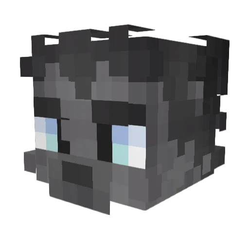 Nypsylon Minecraft avatar head, 3D render