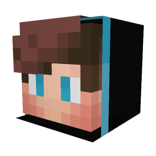 Nyquilld Minecraft avatar head, 3D render