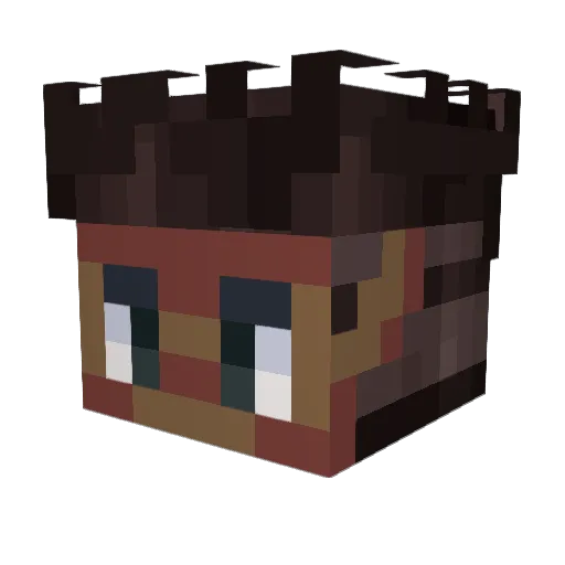 Nyrien Minecraft avatar head, 3D render