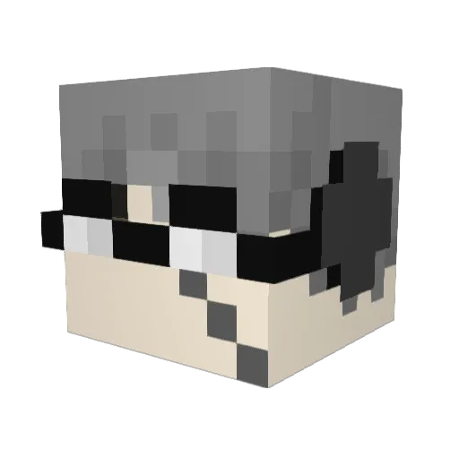 Nyrils Minecraft avatar head, 3D render