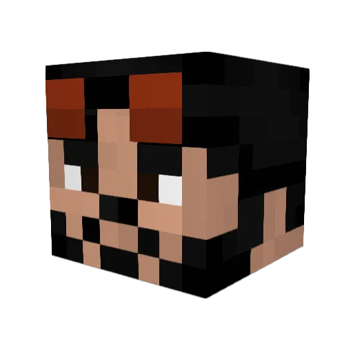 Nyrioto Minecraft avatar head, 3D render