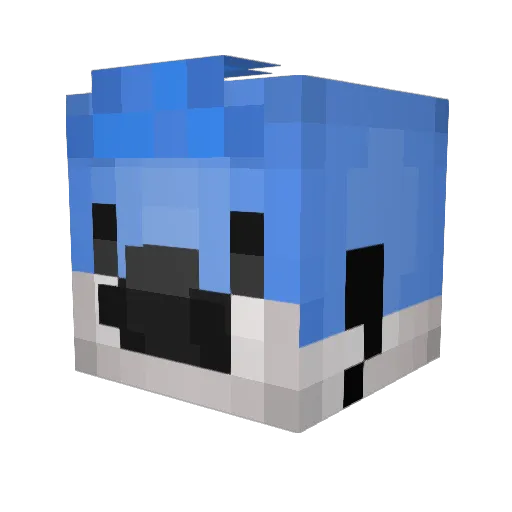 Nyrokay Minecraft avatar head, 3D render