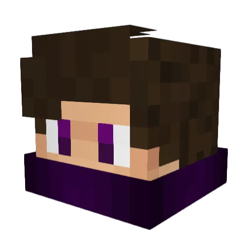 Nyru_ Minecraft avatar head, 3D render