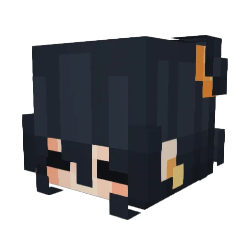 Nyruki_Chan Minecraft avatar head, 3D render