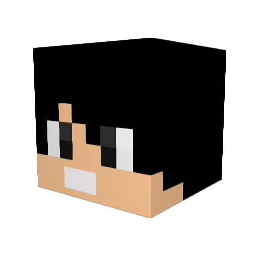 Nyscha Minecraft avatar head, 3D render